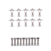 A set of TTSPORT SAE 304 stainless steel rotor hat bolts fits all two-piece brake rotors.