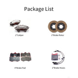 Complete TTSPORT 7642TK brake upgrade kit for GWM Tank 500, including calipers, rotors, pads, and hoses.
