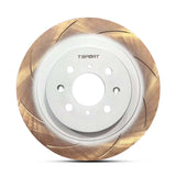TTSPORT 280mm rear wheel slotted brake rotor, an OEM replacement for Honda Fit, Jazz, and Suzuki Jimny.