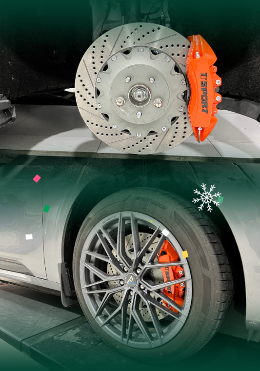 Ford Mondeo front wheel fitted with a TTSPORT Classic 7640 six-piston big brake kit