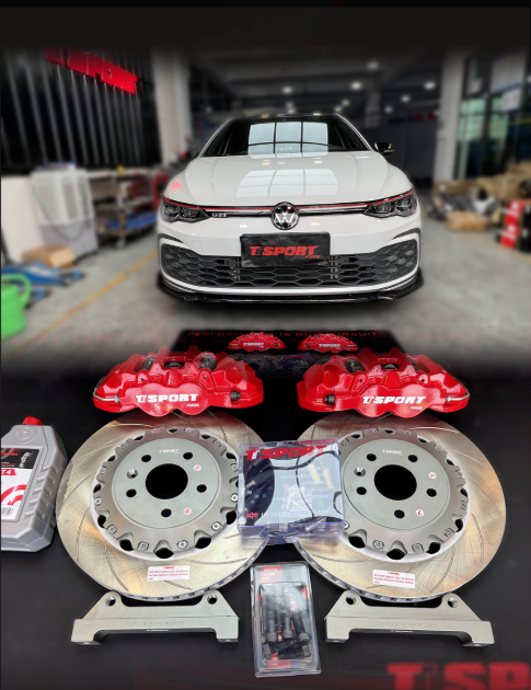 Volkswagen Golf GTI fitted with a TTSPORT Classic 5410 forged caliper and vented rotor big brake kit