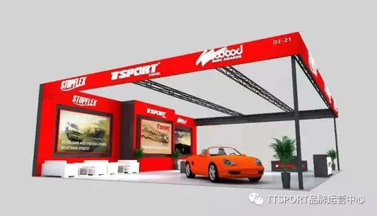 Rendering of the open-layout TTSPORT booth planned for the 2021 GT Show in Suzhou