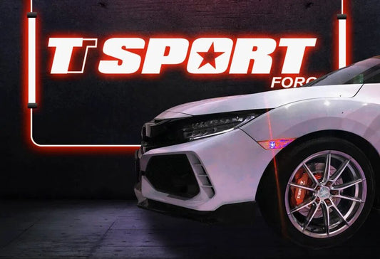 Mazda 6 TTSPORT 7600 four-piston big brake kit unboxed with caliper, rotor, and brackets in foam packaging