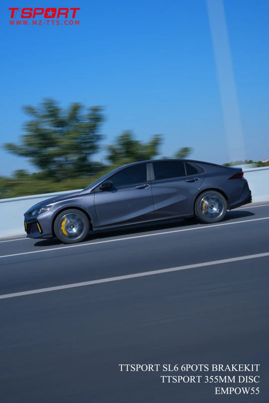GAC GAC Empow fitted with TTSPORT SL6 six-piston big brake kit behind stock 18-inch wheel