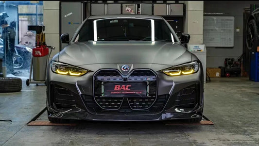 BMW i4 eDrive40 fitted with TTSPORT Classic Series 8657S six-piston front big brake kit behind 19-inch OEM wheel