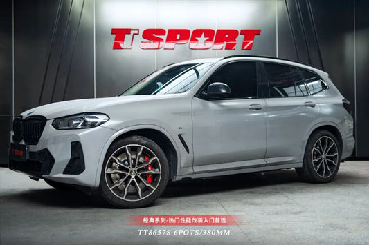 BMW X3 upgraded with TTSPORT Classic Series 8657S six-piston big brake kit and 380mm rotor