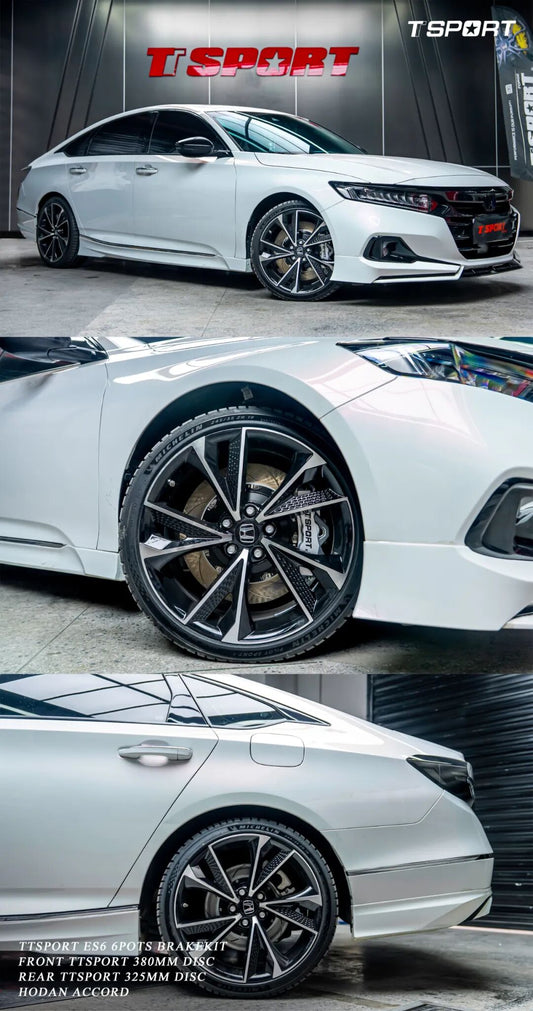 Honda Accord fitted with TTSPORT Evolution ES6 six-piston front big brake kit and 19-inch wheels