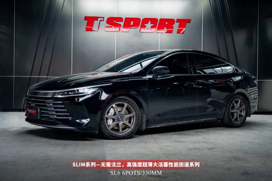 BYD Destroyer 05 fitted with a TTSPORT Slim Series SL6 six-piston big brake kit behind the stock 17-inch wheel