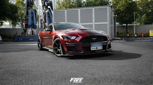 Ford Mustang fitted with TTSPORT Evolution EB6 six-piston big brake kit behind a 20-inch wheel
