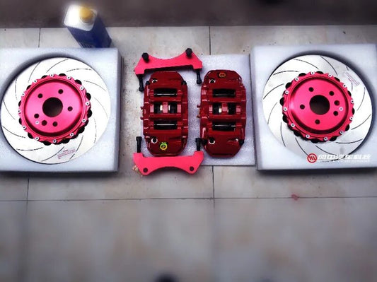 MG6 sedan fitted with TTSPORT Classic 5440 forged four-piston big brake kit and 362mm rotor