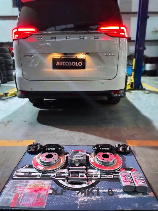 SAIC Maxus G50 fitted with TTSPORT Slim 7609 four-piston caliper behind the stock 15-inch wheel