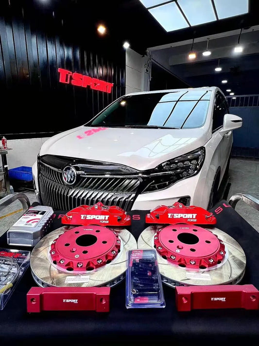 Buick GL8 fitted with TTSPORT 5440 big brake kit visible behind a 17-inch factory wheel
