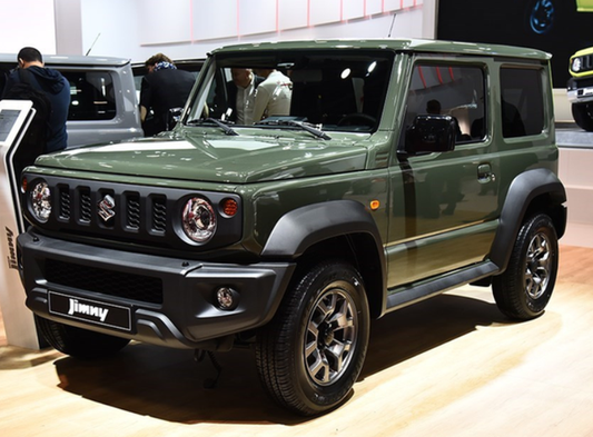 Suzuki Jimny fitted with a TTSPORT vehicle-specific forged four-piston big brake kit behind 15-inch wheels