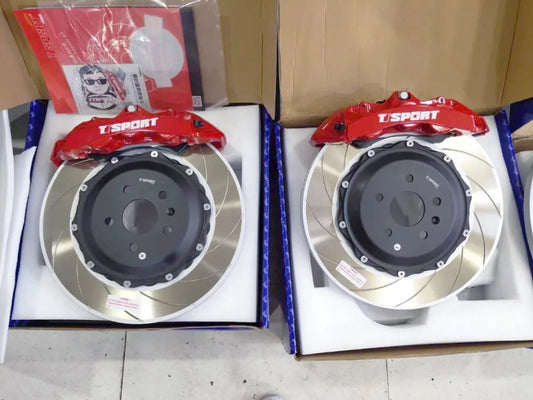 Volkswagen CC fitted with a TTSPORT 8703 six-piston front caliper and big rear rotor brake kit