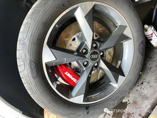 Audi Q3 fitted with TTSPORT Classic 6410 forged four-piston big brake kit behind 19-inch wheels