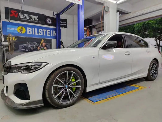 BMW 325Li F30 sedan fitted with the TTSPORT Evolution 9040 six-piston big brake kit