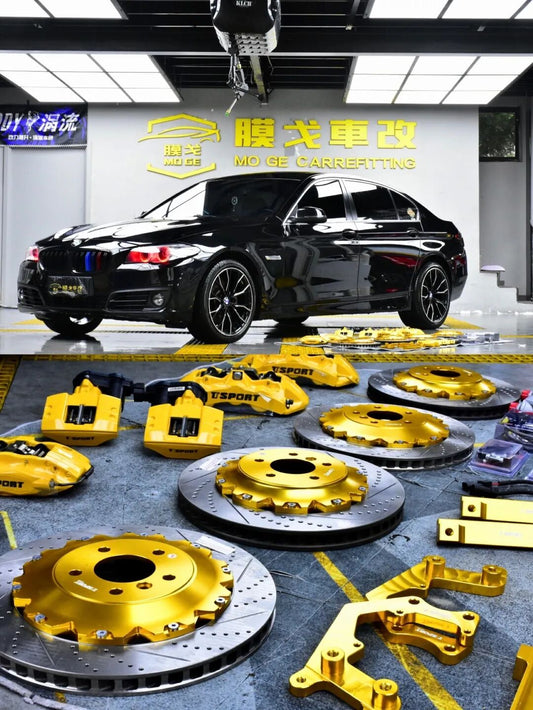 BMW 5 Series fitted with TTSPORT Classic 8703 front six-piston big brake kit