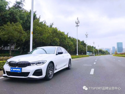 BMW 3 Series G28 fitted with the TTSPORT Mono 8703 six-piston front big brake kit behind an 18-inch wheel