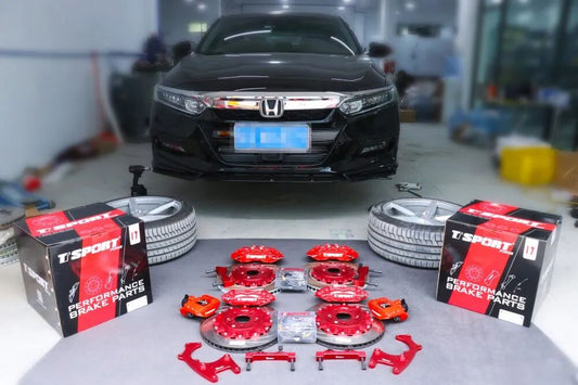 Honda Accord fitted with a TTSPORT front six-piston and rear four-piston EPB big brake kit