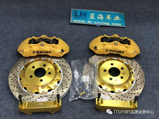 Tesla Model Y fitted with TTSPORT front six-piston and rear four-piston EPB big brake kit