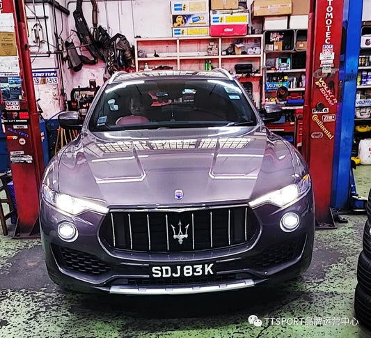 Maserati Levante fitted with TTSPORT Mono 8703 six-piston big brake kit behind the factory 20-inch wheel