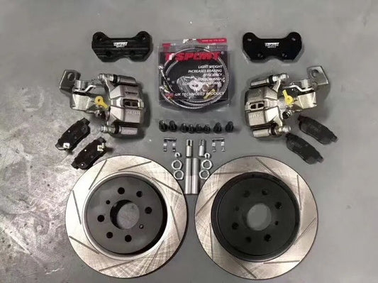 Honda Fit/Jazz GK5 rear drum-to-disc conversion using a TTSPORT single-piston caliper and 260mm rotor