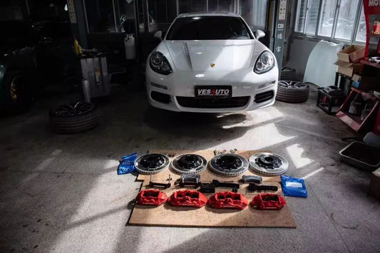 Porsche Panamera equipped with a TTSPORT big brake kit for stronger, more consistent stopping power