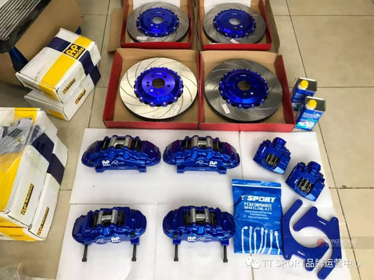 Mercedes-Benz GLC C260 with color-matched AP85 six-piston front caliper and TT slotted rotor