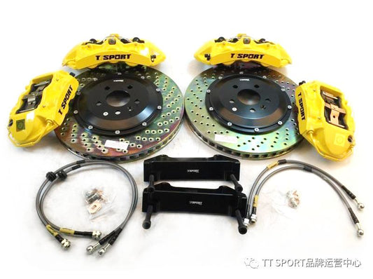 Audi Q5 quattro fitted with a TTSPORT EPB series big brake kit and drilled rotors front and rear