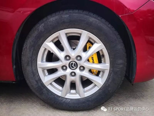 Mazda 3 Axela fitted with TTSPORT Classic 7600 four-piston big brake kit behind a 16-inch OEM wheel