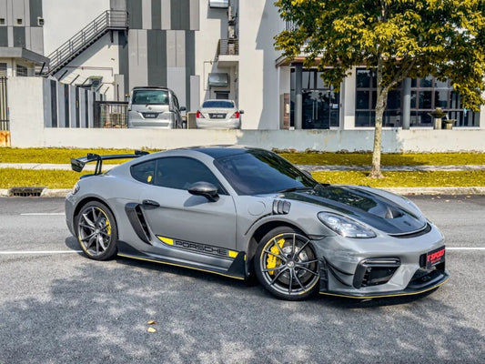Porsche 718 upgraded with TTSPORT Evolution EB8 front eight-piston big brake kit