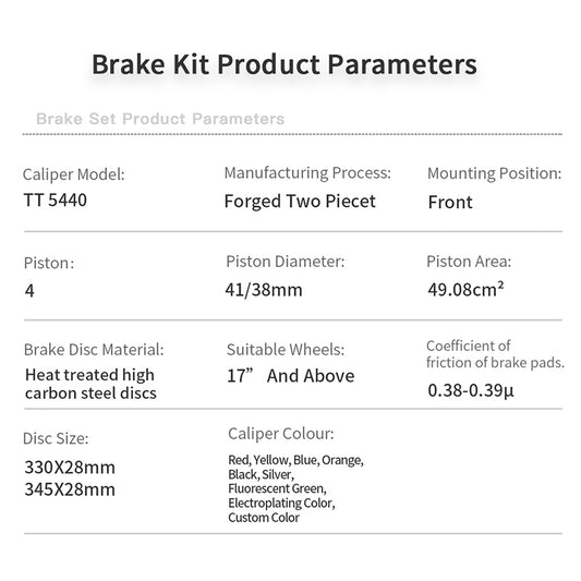 TTSPORT 5440 Front Brake Kit