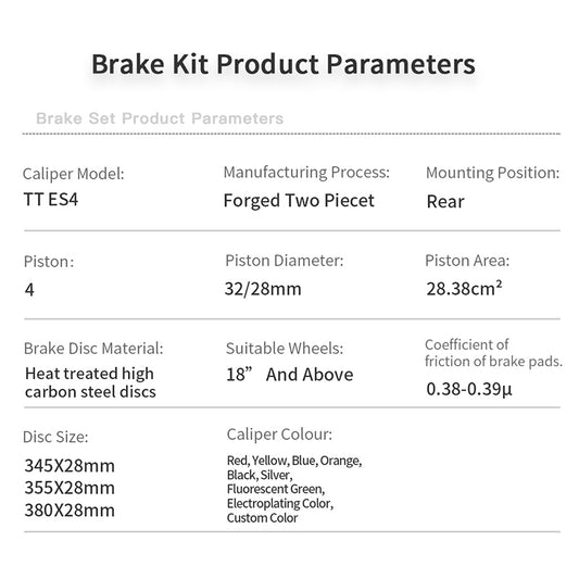 TTSPORT ES4 Brake Kit