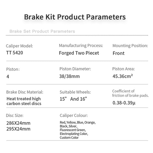 TTSPORT 5420 Rear Brake Kit