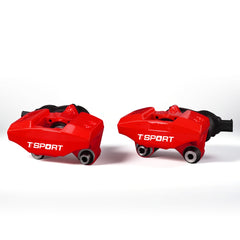 Detailed view of the piston with motor inside a TTSPORT EPB forged brake caliper.