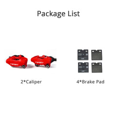 Unboxing the complete TTSPORT electronic parking brake kit, including all components: calipers, pads.