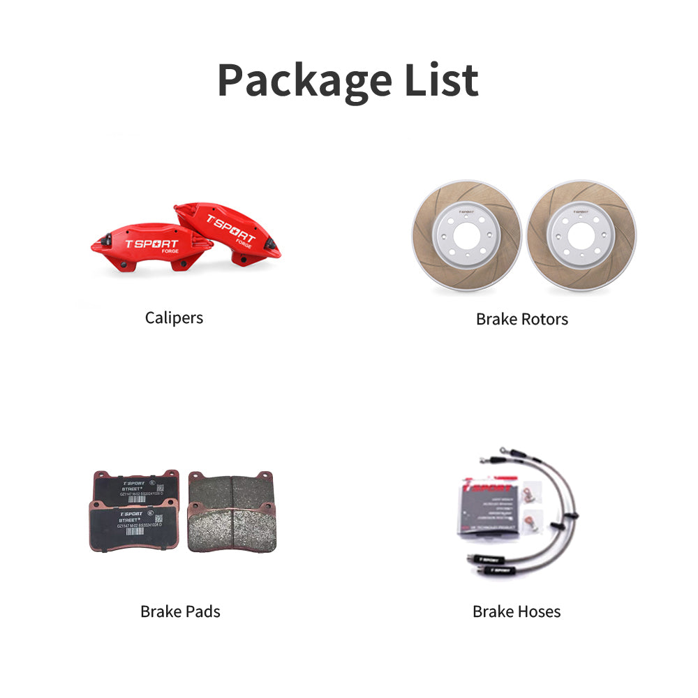 Unboxing the complete TTSPORT Suzuki Jimny front wheel big brake kit, including all components: calipers, rotors, pads, and brake lines.