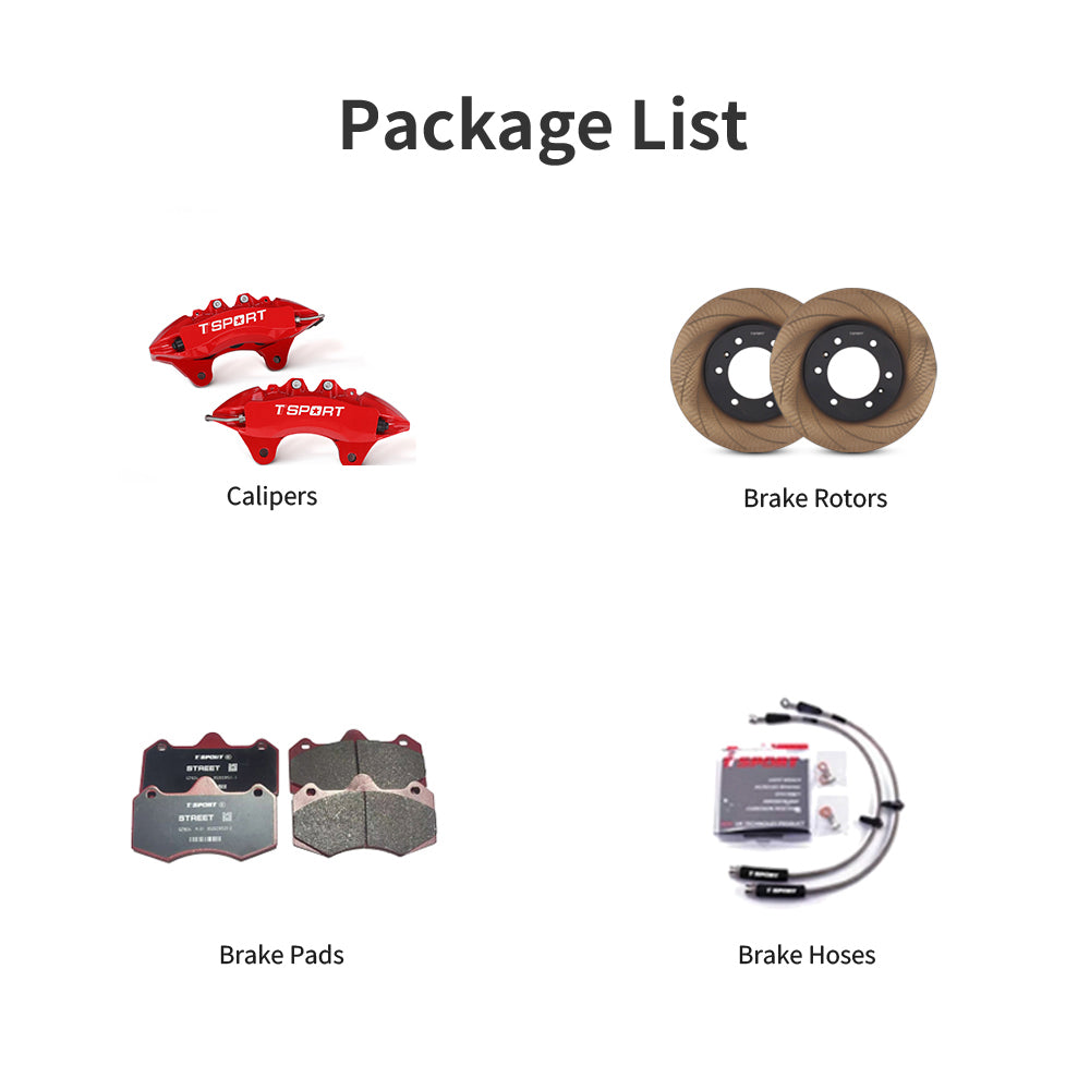 Unboxing the complete TTSPORT GWM Tank 300 front wheel performance big brake kit, including all components: calipers, rotors, pads, and brake line.