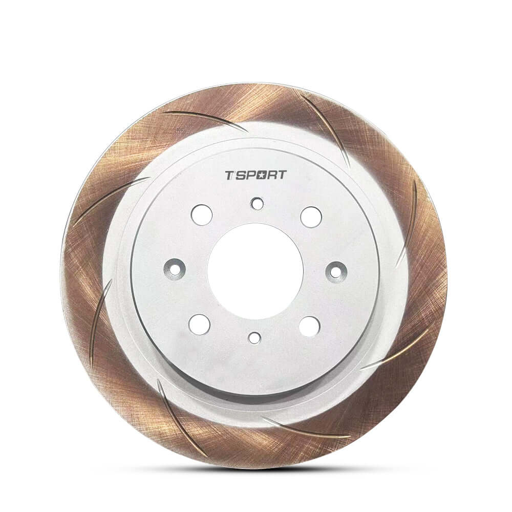 TTSPORT 260mm rear wheel slotted brake rotor, an OEM replacement for Honda Fit, Jazz, and Suzuki Jimny.